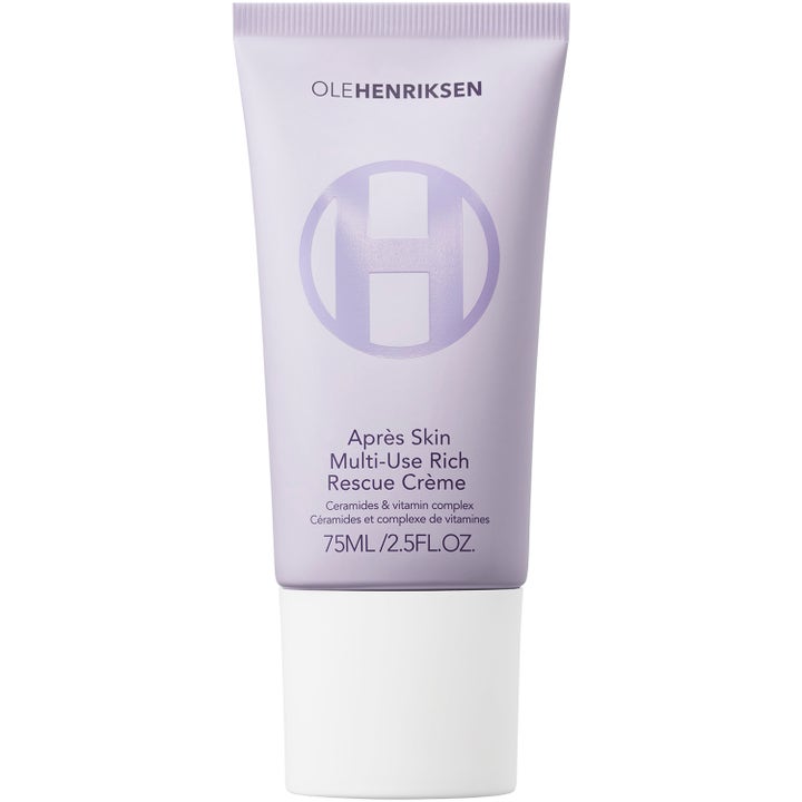 Ole Henriksen Après Skin Multi-Use Rich Rescue Crème 75 ml stärkande hudkräm med ceramider i ljuslila tub med vitt lock