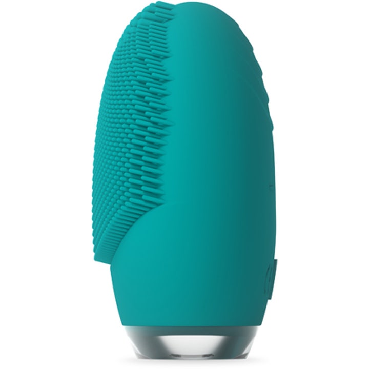 FOREO LUNA 4 go Evergreen 1 st reseanpassad ansiktsrengöringsborste silikon för djuprengöring i grön färg.