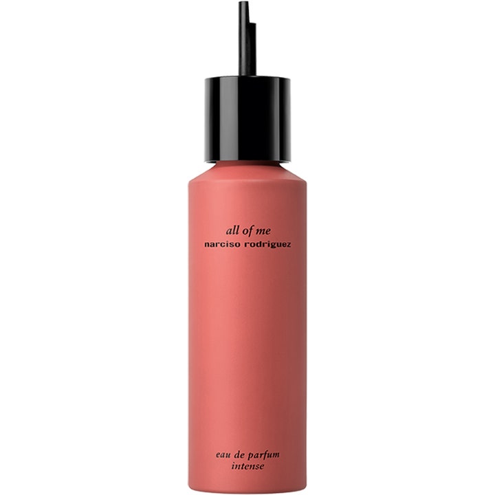 Narciso Rodriguez All Of Me Intense 150 ml blommig eau de parfum intense i en matt korallrosa refillflaska med svart pip