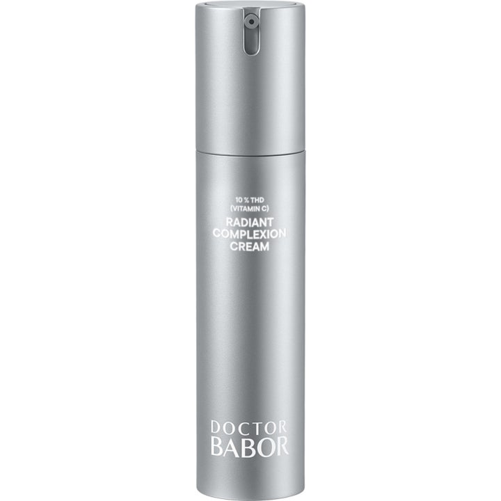 Doctor Babor Radiant Complexion Cream 50 ml lystergivande ansiktskräm med vitamin C i en stilren silvergrå pumpflaska