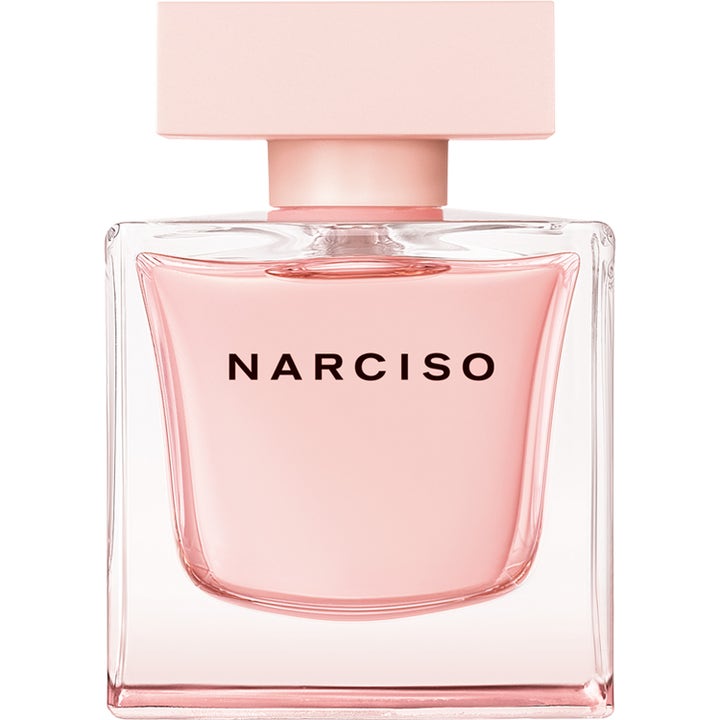 Narciso Rodriguez Narciso Cristal 90ml edp ger lyster i en fyrkantig glasflaska med mjukt rosa färg och matchande lock