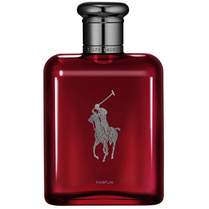 Ralph Lauren Polo Red Parfum 125 ml intensiv herrparfym i djupröd glasflaska med silverfärgad logotyp och lock