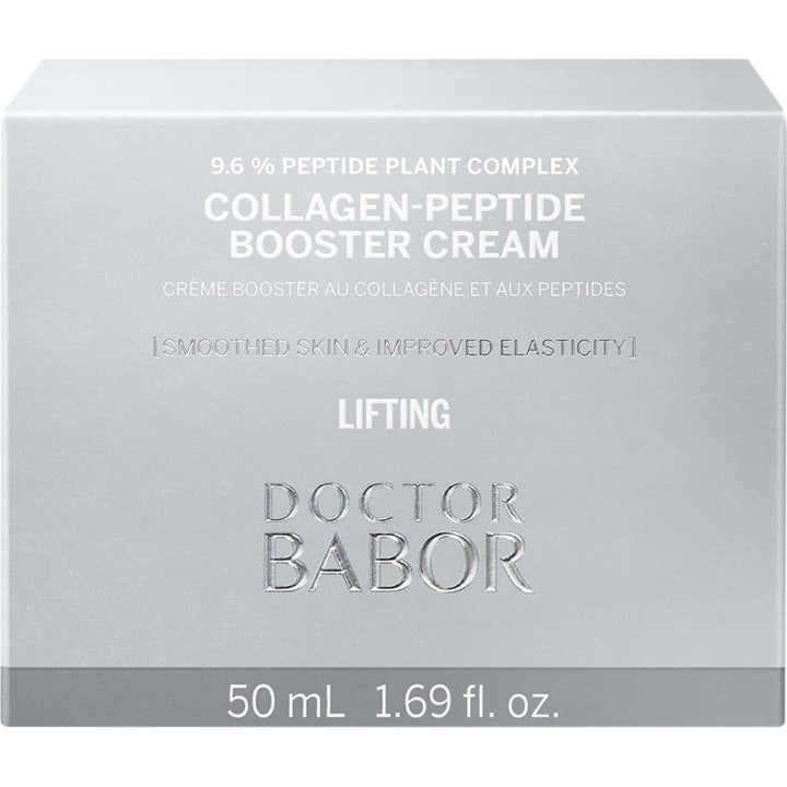 Babor DOC Collagen-Peptide Booster Cream 50 ml lyftande dagkräm som ger ökad elasticitet i en silvrig ytterbox