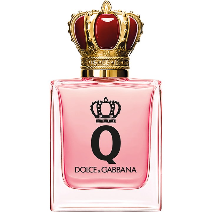 Dolce & Gabbana Q by Dolce & Gabbana 50 ml elegant parfym i glasflaska med rosa vätska och lock som en guldkrona