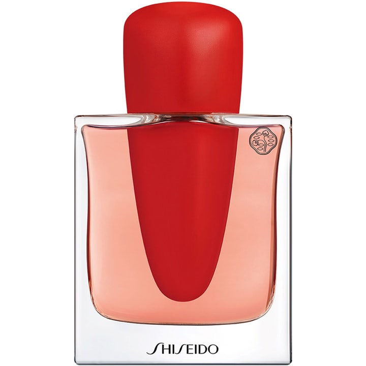 Shiseido Ginza Intense Eau de Parfum 50 ml elegant eau de parfum kvinna i glasflaska med röd mittdel och kork