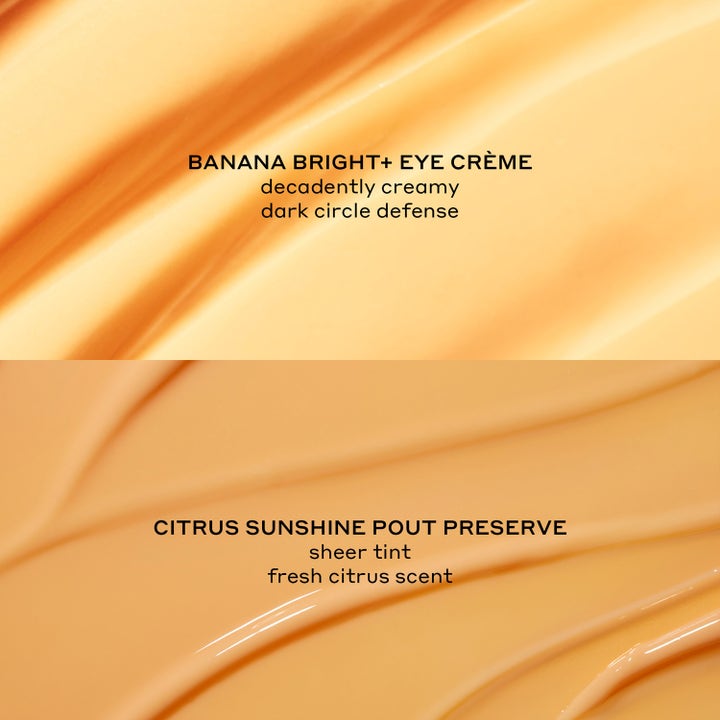 Ole Henriksen Clinical Quick Fix Mini Set 14 ml hudvårdskit visar krämig ögonkräm och glansigt orange läppbalsam