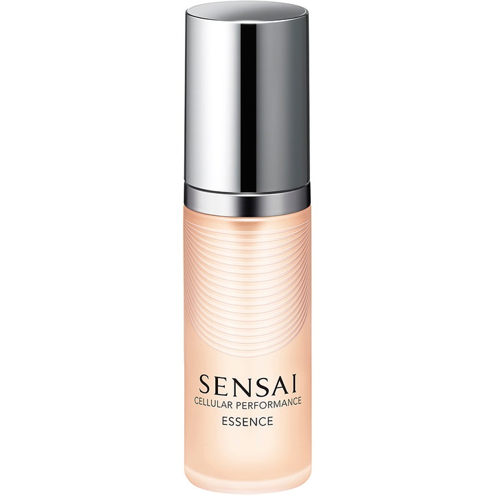 Sensai Cellular Performance Essence 40 ml anti age essence för hyn i en persikofärgad flaska med silverlock
