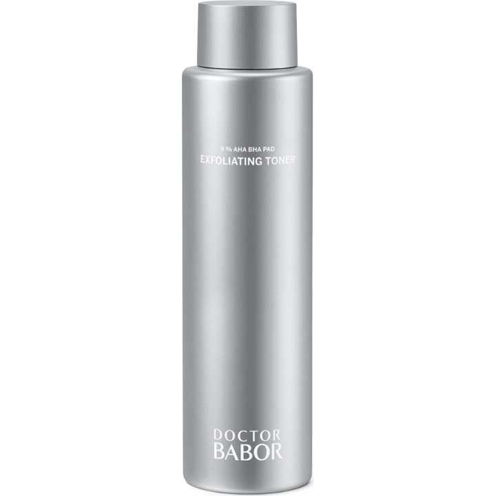 Doctor Babor Exfoliating Toner Babor ansiktsvatten för djuprengöring i en minimalistisk silverfärgad flaska