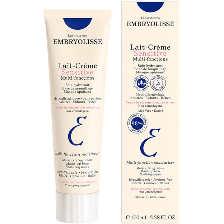 Embryolisse Lait Creme Sensitive 100 ml allergivänlig ansiktskräm för känslig hud i vit tub och ytterkartong.