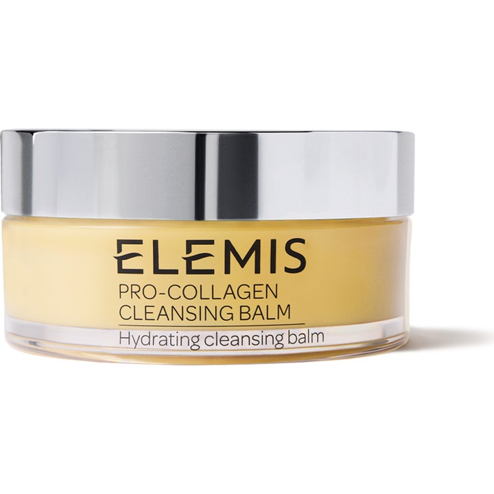 Elemis Pro-Collagen Cleansing Balm 100 g återfuktande ansiktsrengöring balm kollagen i genomskinlig burk med silverlock.