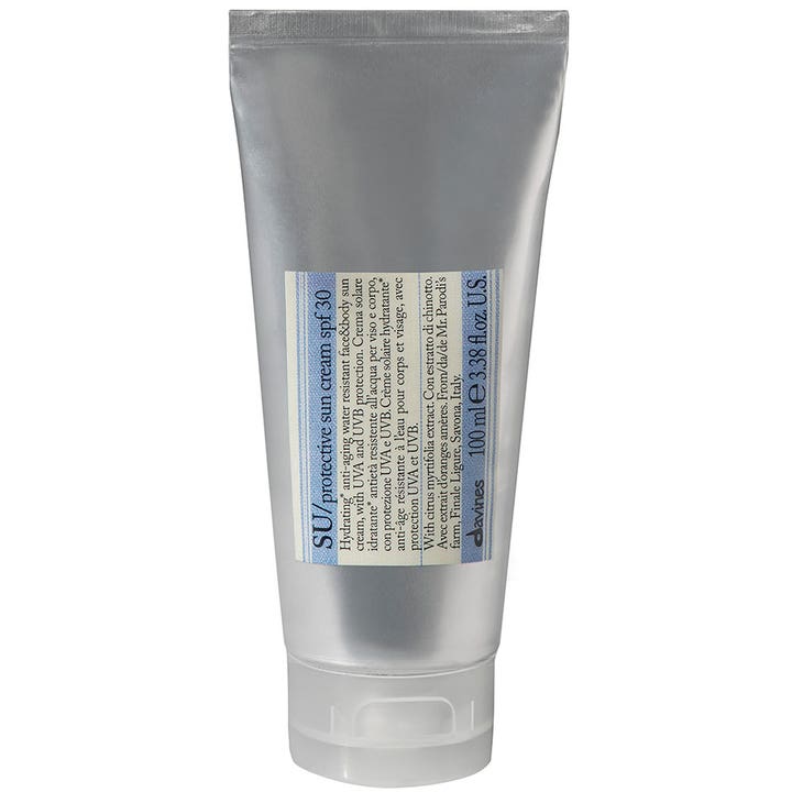 Davines SU Protective Sun Cream SPF 30 100 ml lyxig solkräm ansikte ger uv-skydd ansiktet i en frostad tub