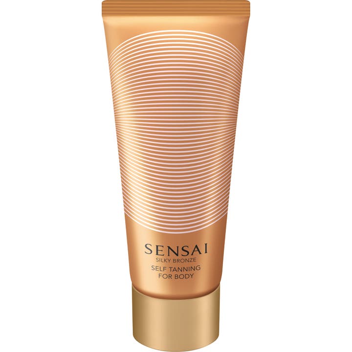 Sensai Silky Bronze Self Tanning For Body 150 ml silkeslen brun utan sol kräm för kroppen i en skimrande bronstryckt tub.