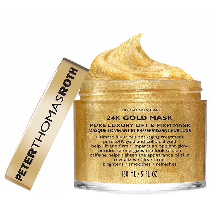 Peter Thomas Roth 24k Gold Mask 150 ml uppstramande mask med skimrande guldtextur i öppen burk