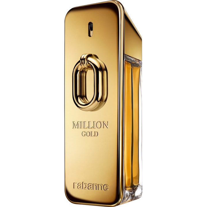 RABANNE Million Gold Eau de Parfum Intense 100 ml parfym herr rabanne i guldfärgad flaska formad som en tacka med guldlänk