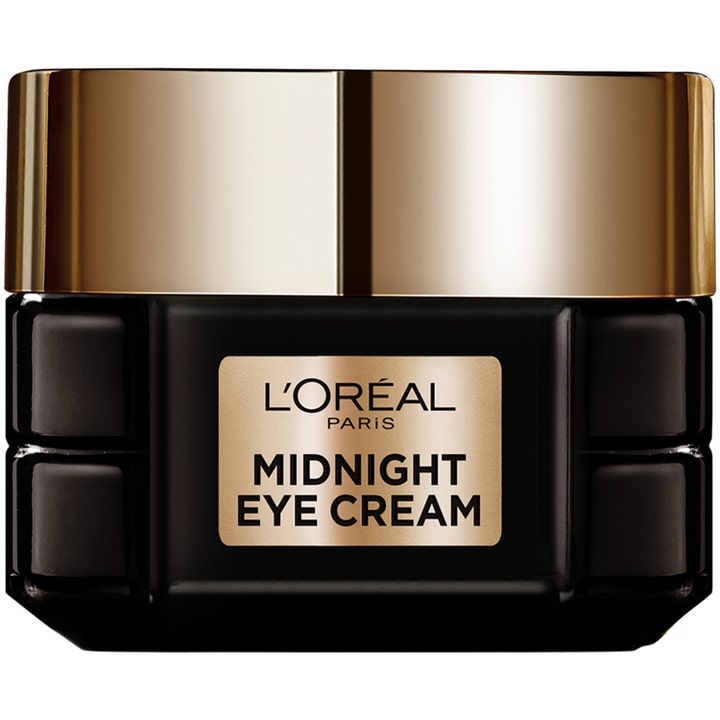 L'Oréal Age Perfect Midnight Eye Cream 15 ml cell förnyelse ögonkräm i lyxig svart glasburk med guldfärgat lock