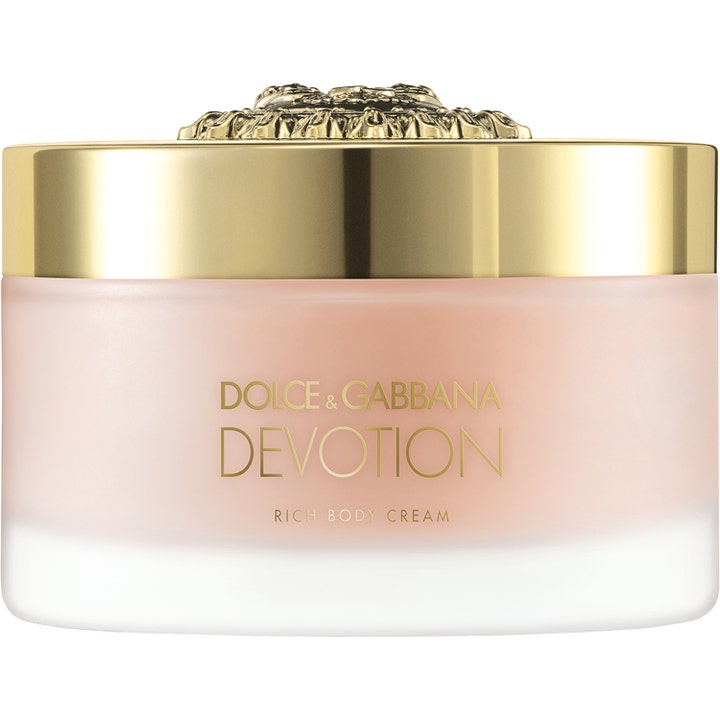 Dolce & Gabbana Devotion Rich Body Cream intensivt återfuktande kroppskräm i frostat glas med dekorativt guldigt lock