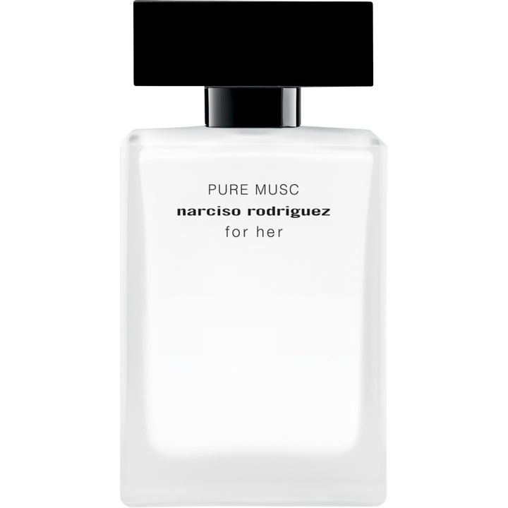 Narciso Rodriguez For Her Pure Musc 50 ml mysk parfym dam i frostad vit glasflaska med ett svart lock