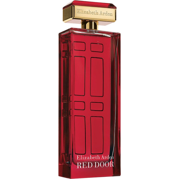 Elizabeth Arden Red Door 100 ml eau de toilette parfym i röd rektangulär glasflaska med dörrmotiv och guldlock