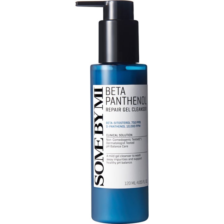 Some By Mi Beta Panthenol Repair Gel Cleanser 120 ml lugnande rengöringsgel i blå pumpflaska för känslig hud