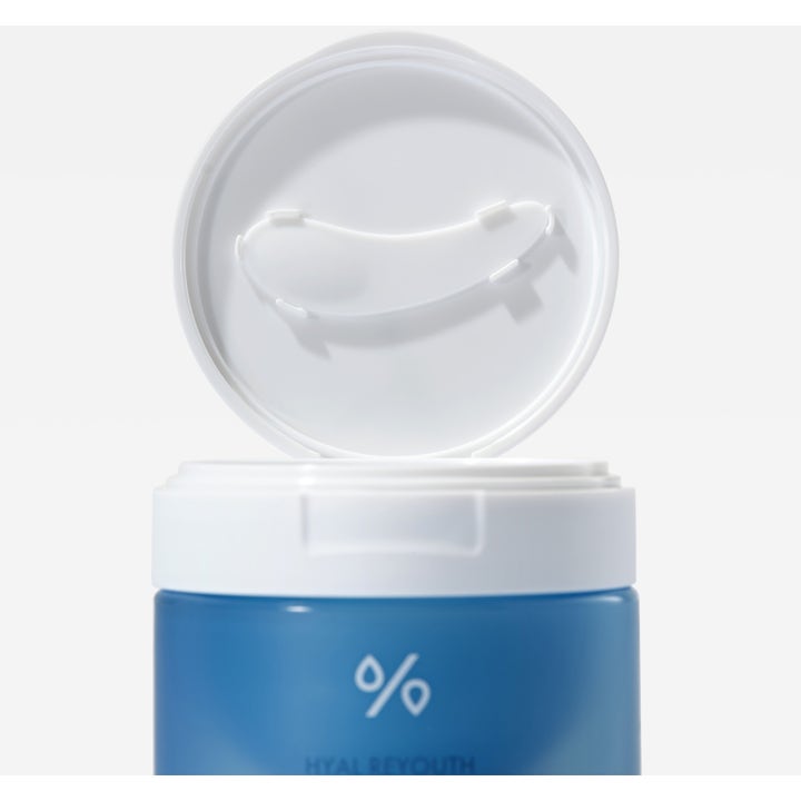 Dr. Ceuracle Hyal Reyouth Melting Foaming Balm 100 ml återfuktande ansiktsrengöring i blå burk med spatel i locket
