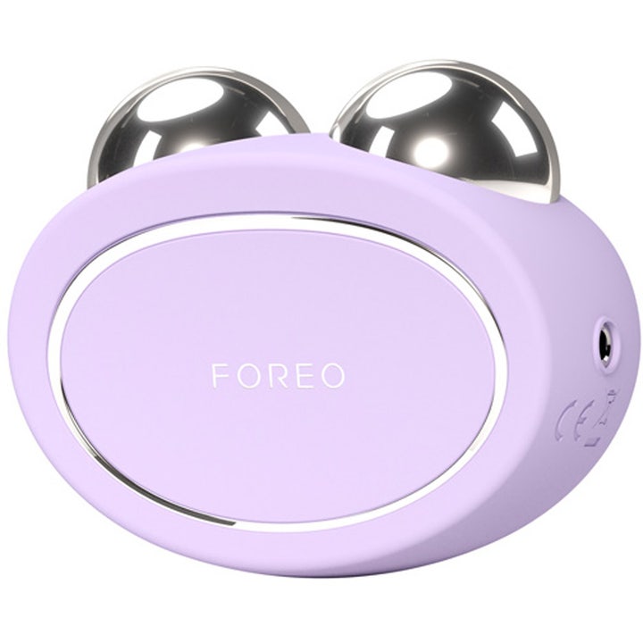 FOREO BEAR 2 Lavender 1 st ansiktslyftande mikroström lila silikonenhet med två silvriga metallkulor