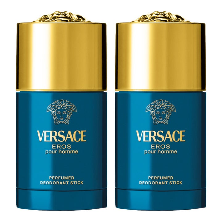 Versace Eros Deostick Duo 2 x 75 ml deostick som ger fräschör i turkosa hylsor med guldfärgade lock