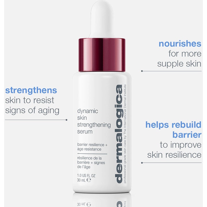 Dermalogica Dynamic Skin Strengthening Serum 30 ml hudstärkande serum för anti-age hudbarriär i vit flaska med pipett