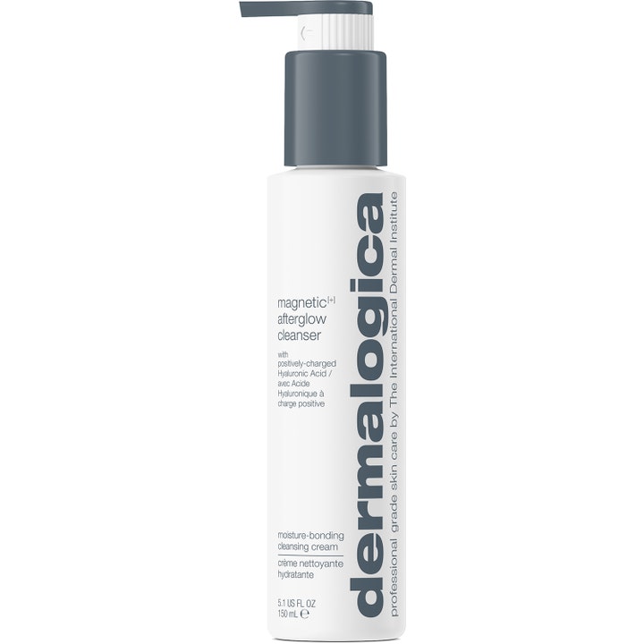 Dermalogica Magnetic Afterglow Cleanser 150 ml ansiktsrengöring med hyaluronsyra i vit flaska med grå pump