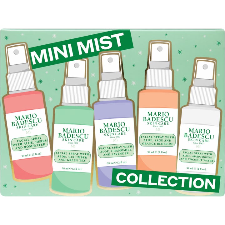 Mario Badescu Mini Mist Collection 5x59 ml återfuktande face mist i fem färgglada sprayflaskor.