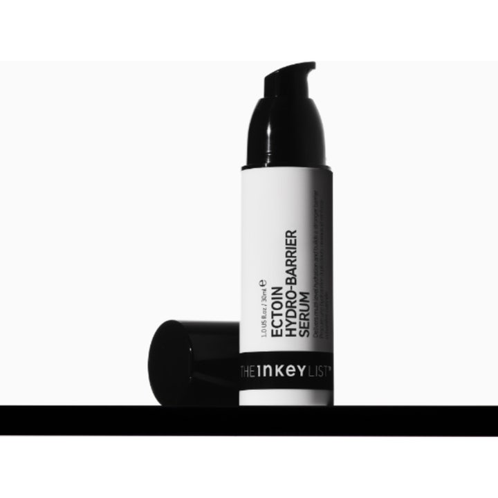The INKEY List Ectoin Hydro-Barrier Serum 30 ml barriärstärkande serum för fuktbarriär hud i vit flaska med svart pump