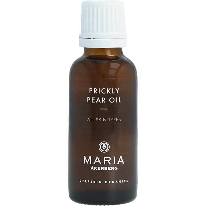 Maria Åkerberg Prickly Pear Oil 30 ml näringsrik ansiktsolja med kaktusfikonolja ger näring i brun glasflaska med vit kork
