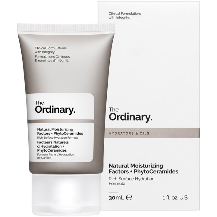 The Ordinary Natural Moisturizing Factors + Phytoceramides 30 ml återfuktande ansiktskräm i tub och ytterkartong