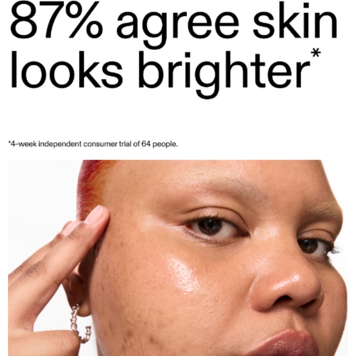 The INKEY List 15% Vitamin C and EGF Serum 30 ml lystergivande serum visar närbild och text 87% agree skin looks brighter.