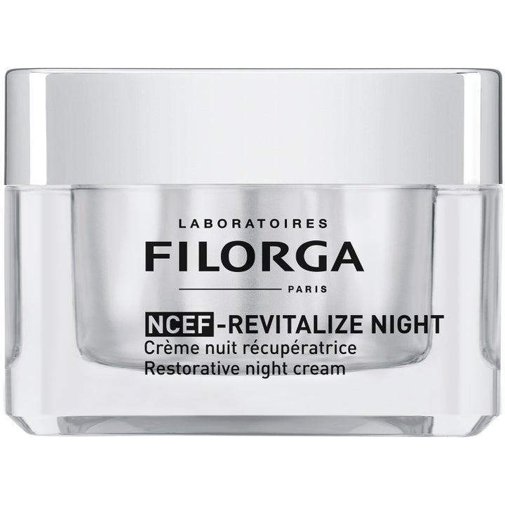 Filorga NCEF-Revitalize Night 50 ml nattkräm som ger lyster i lyxig glasburk med silverdetaljer