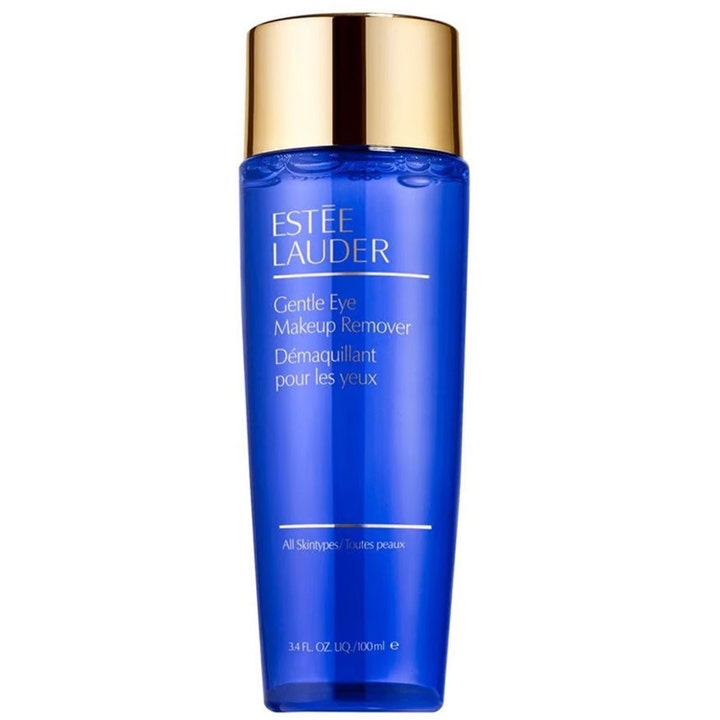 Estée Lauder Gentle Eye Makeup Remover 100 ml ögonsminkborttagning alla hudtyper i blå flaska med guldlock
