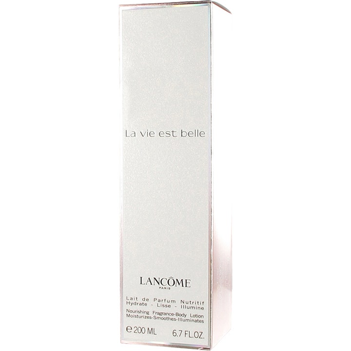 Lancôme La Vie Est Belle 200 ml parfymerad body lotion i en skimrande vit och silvrig ytterförpackning