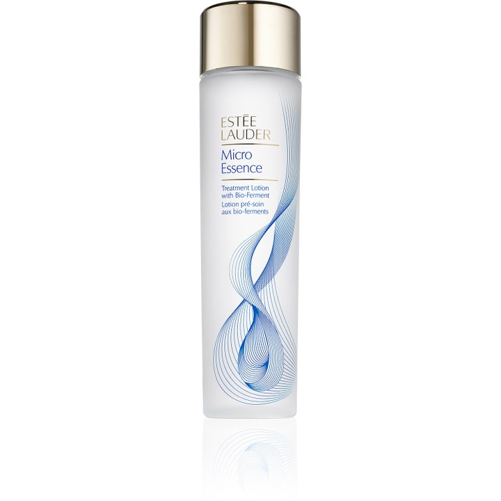 Estée Lauder Micro Essence Treatment Lotion med bioferment ansiktsvatten för djup hydrering i frostad flaska med guldlock
