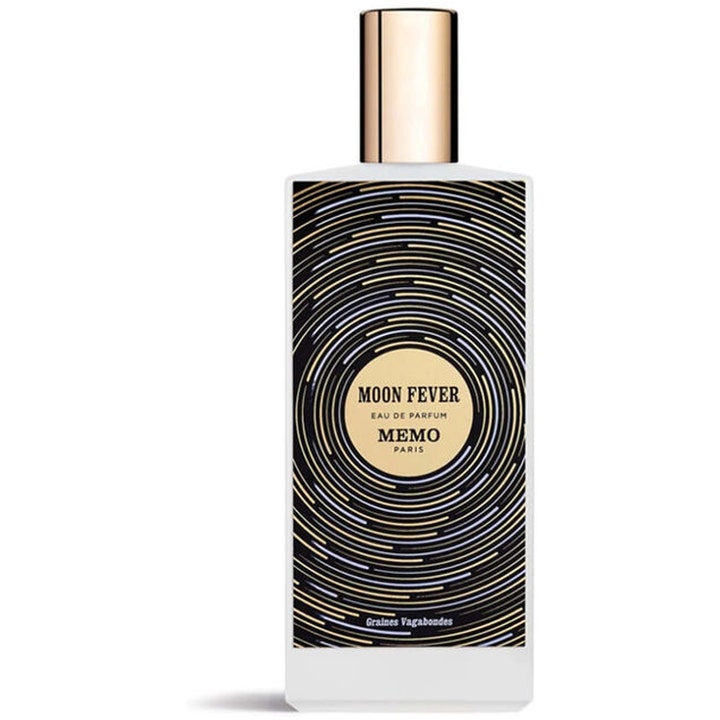 Memo Paris Moon Fever Eau de Parfum 75 ml exklusiv parfym niche i vit flaska med guldlock och cirkelmönster