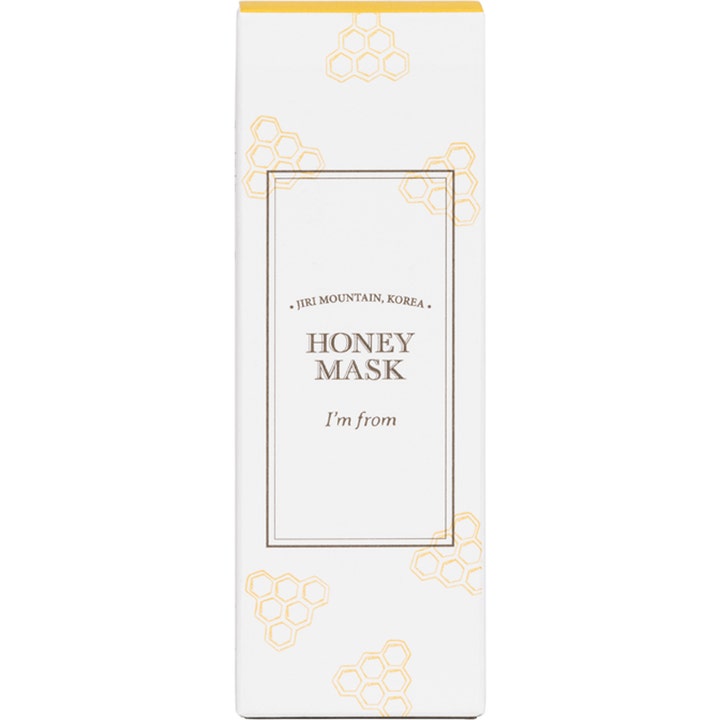 I'm From Honey Glow Cream 50 ml lystergivande honungkräm i vit ytterkartong märkt Honey Mask med gula bikupor.