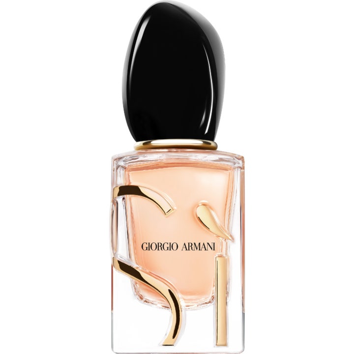Armani Sì Eau de Parfum 30 ml blommig parfym i glasflaska med guldlogotyp och rundat svart lock