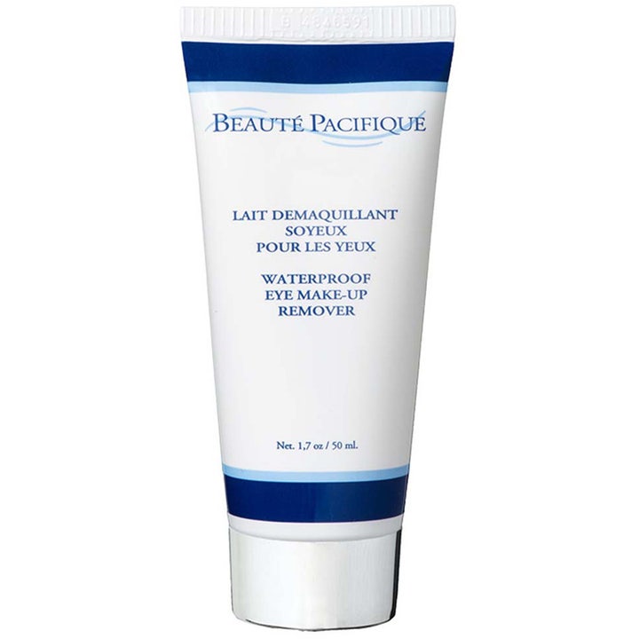 Beauté Pacifique Waterproof Eye Make-up Remover 50 ml tar bort vattenfast smink i vit tub med blå detaljer