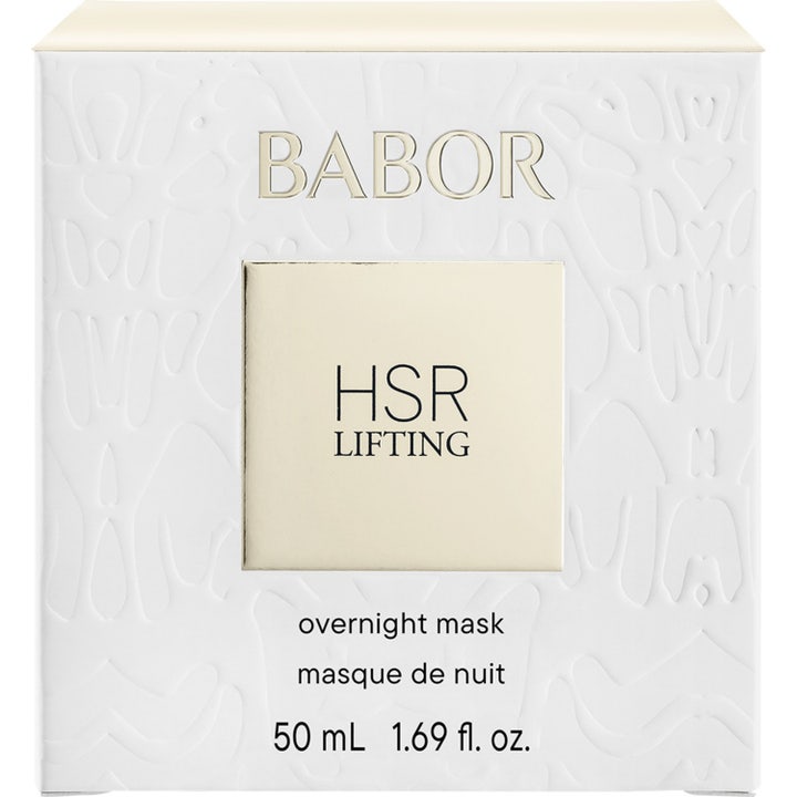 Babor HSR LIFTING Overnight Mask 50 ml uppstramande ansiktsmask overnight i vit förpackning med guldiga detaljer