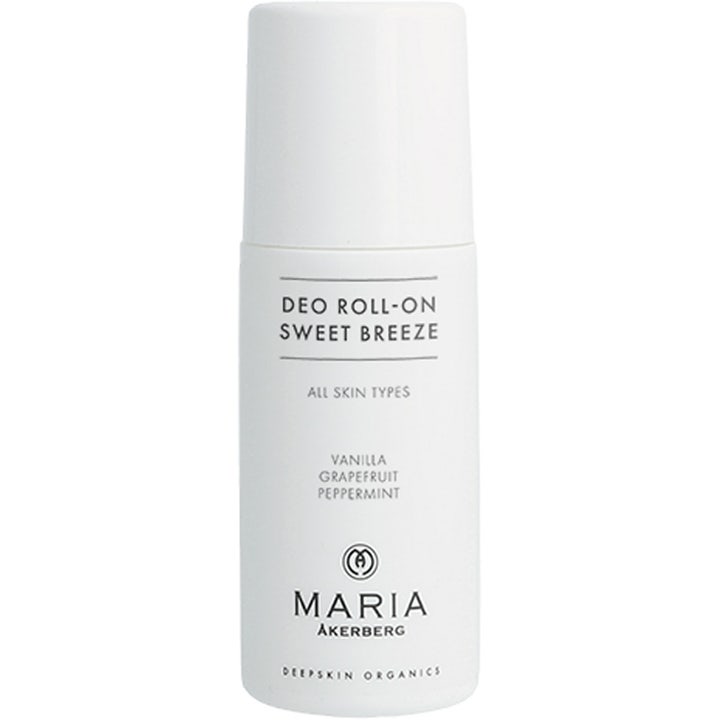 Maria Åkerberg Deo Roll-On Sweet Breeze 60 ml aluminiumfri deodorant i vit plastflaska med rundat lock