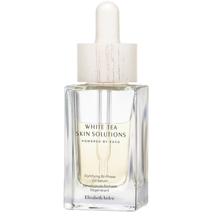 Elizabeth Arden White Tea Fortifying Bi-Phase Oil Serum 30 ml anti aging ansiktsolja i glasflaska med vit kork