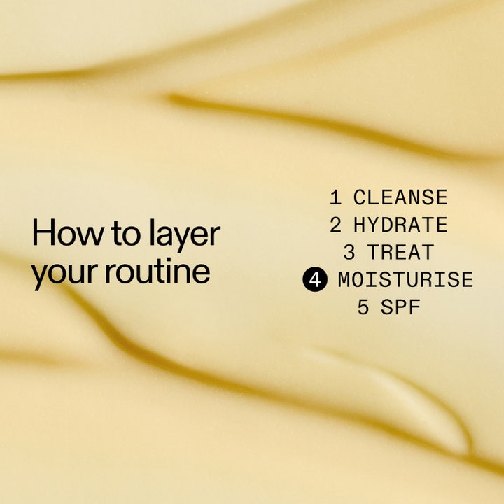 The INKEY List Blemish Clearing Moisturizer 50 ml ansiktskräm för oren hy med retinol visar rutinsteg 4 över krämig textur.