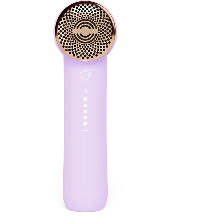 FOREO PEACH 2 go Lavender 1 st IPL-enhet för permanent hårreducering i lila design med guldpläterat munstycke.