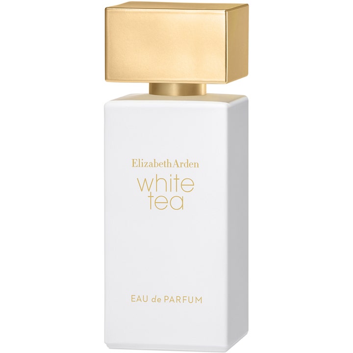 Elizabeth Arden White Tea Eau de Parfum 50 ml elegant fräsch diskret parfym i en vit flaska med guldlock