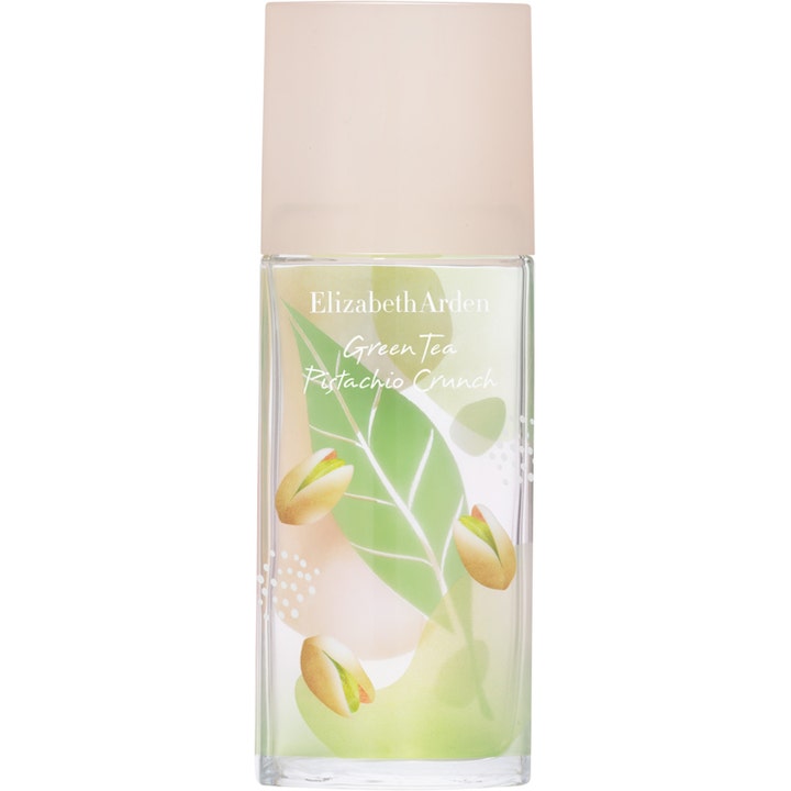 Elizabeth Arden Green Tea Pistachio Crunch 50 ml eau de toilette i glasflaska dekorerad med gröna blad och pistage