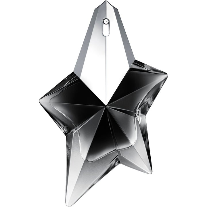 Mugler Angel Fantasm 25ml eau de parfum i en fasetterad svart stjärnformad glasflaska med silverdetaljer