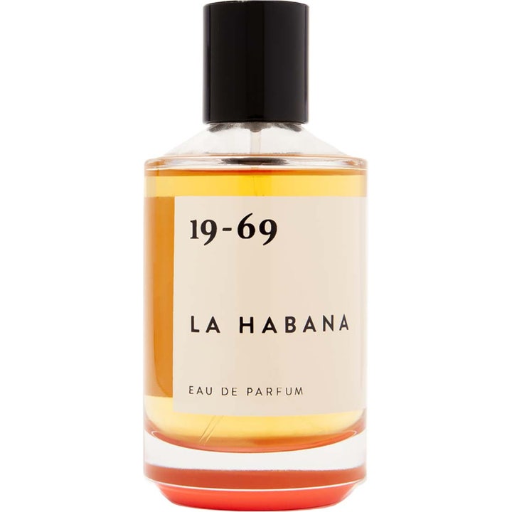 19-69 La Habana 100 ml Eau De Parfum parfym i genomskinlig glasflaska med bärnstensfärgad vätska och svart lock